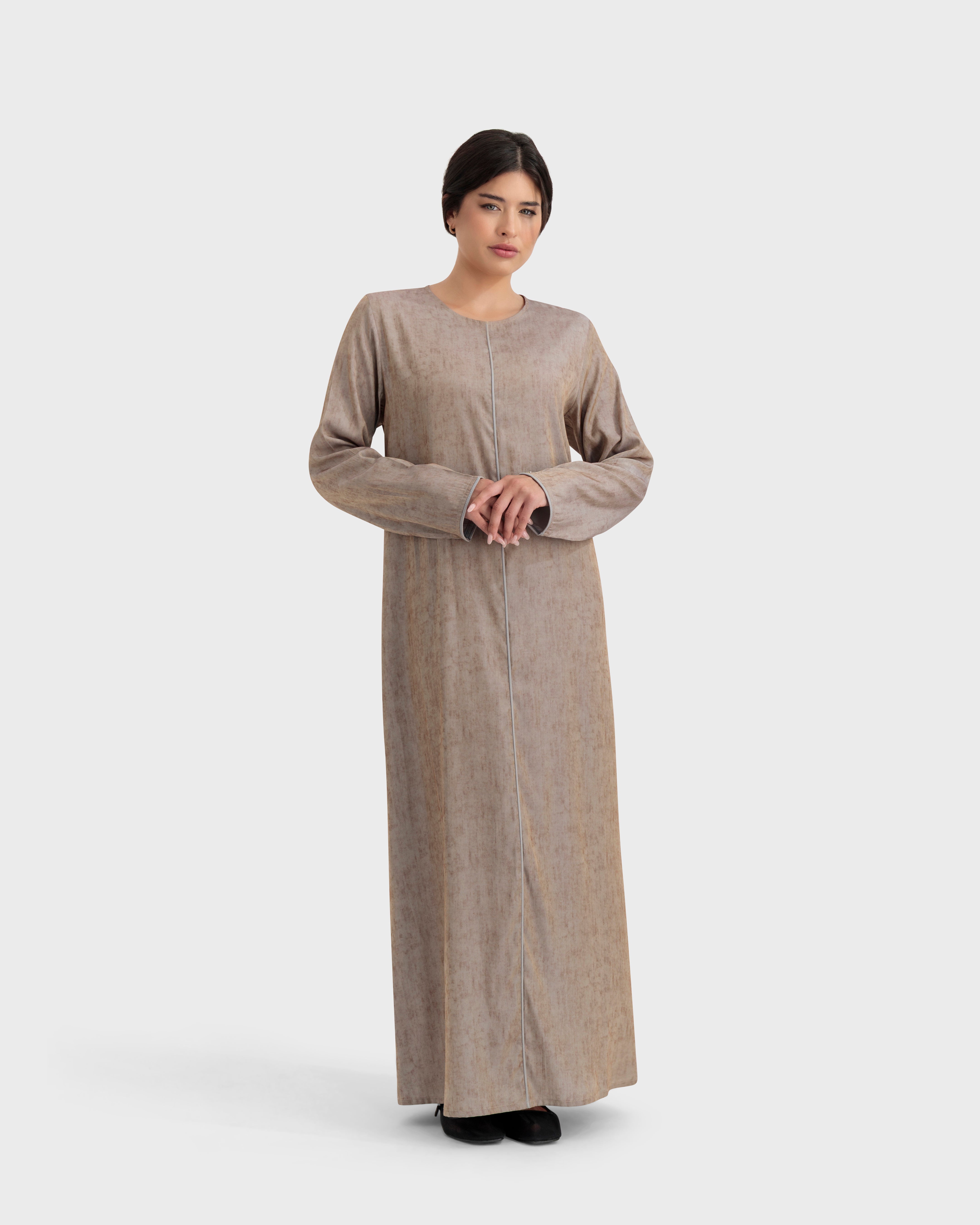AMARA ABAYA ASH BROWN PRINTED