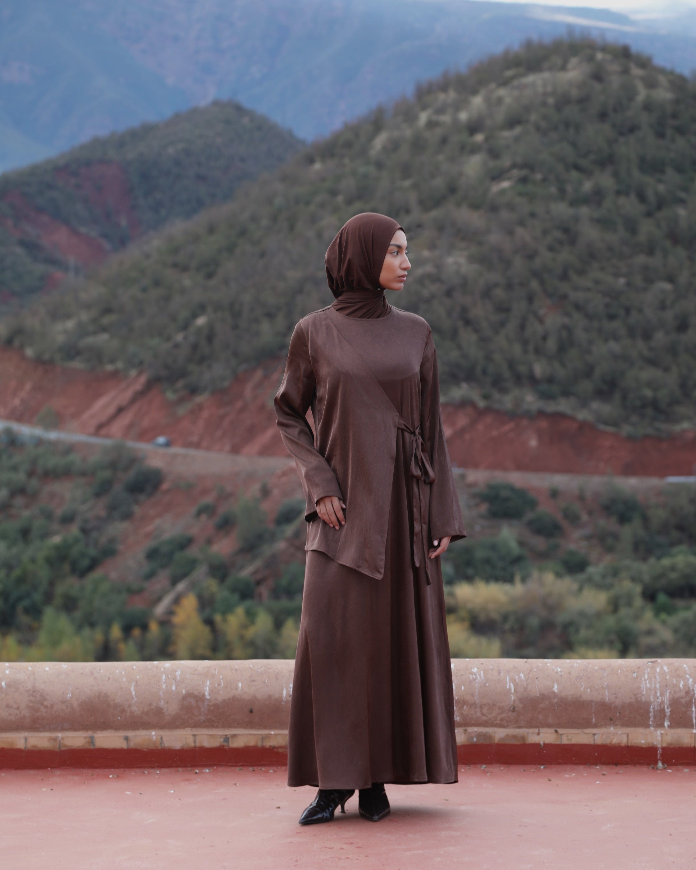AYA DRESS <span>CHOCOLATE BROWN</span>