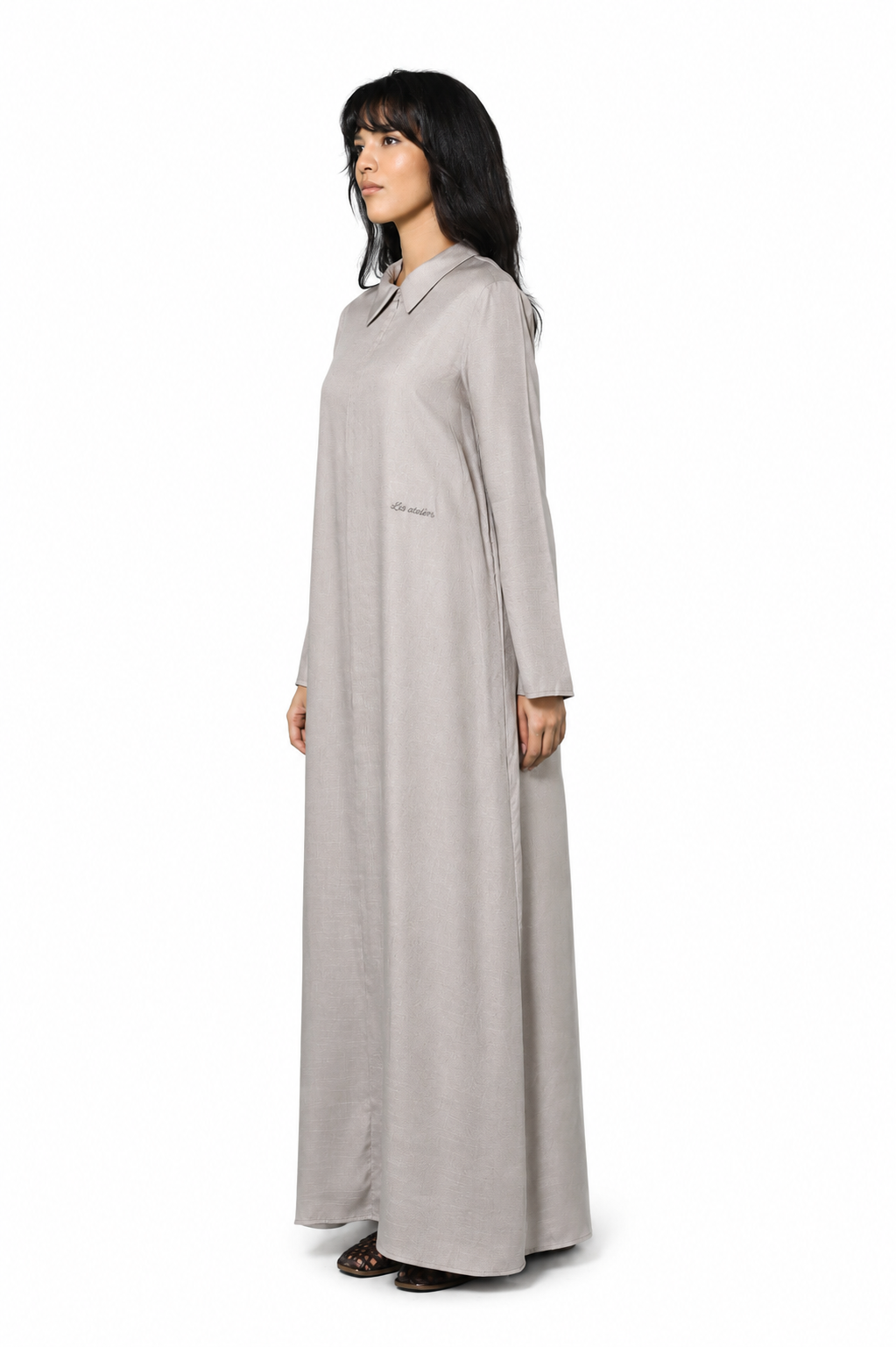 MARIA DRESS <span>MOSS BEIGE</span>