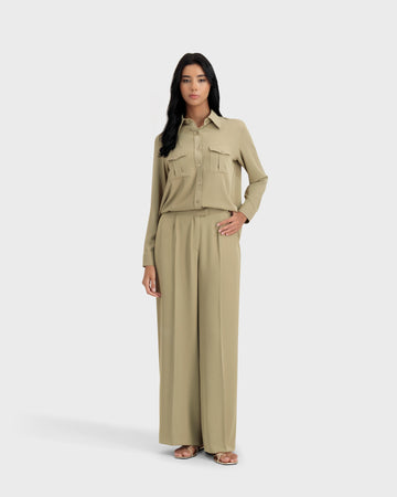 MIA PANTS GREEN BEIGE