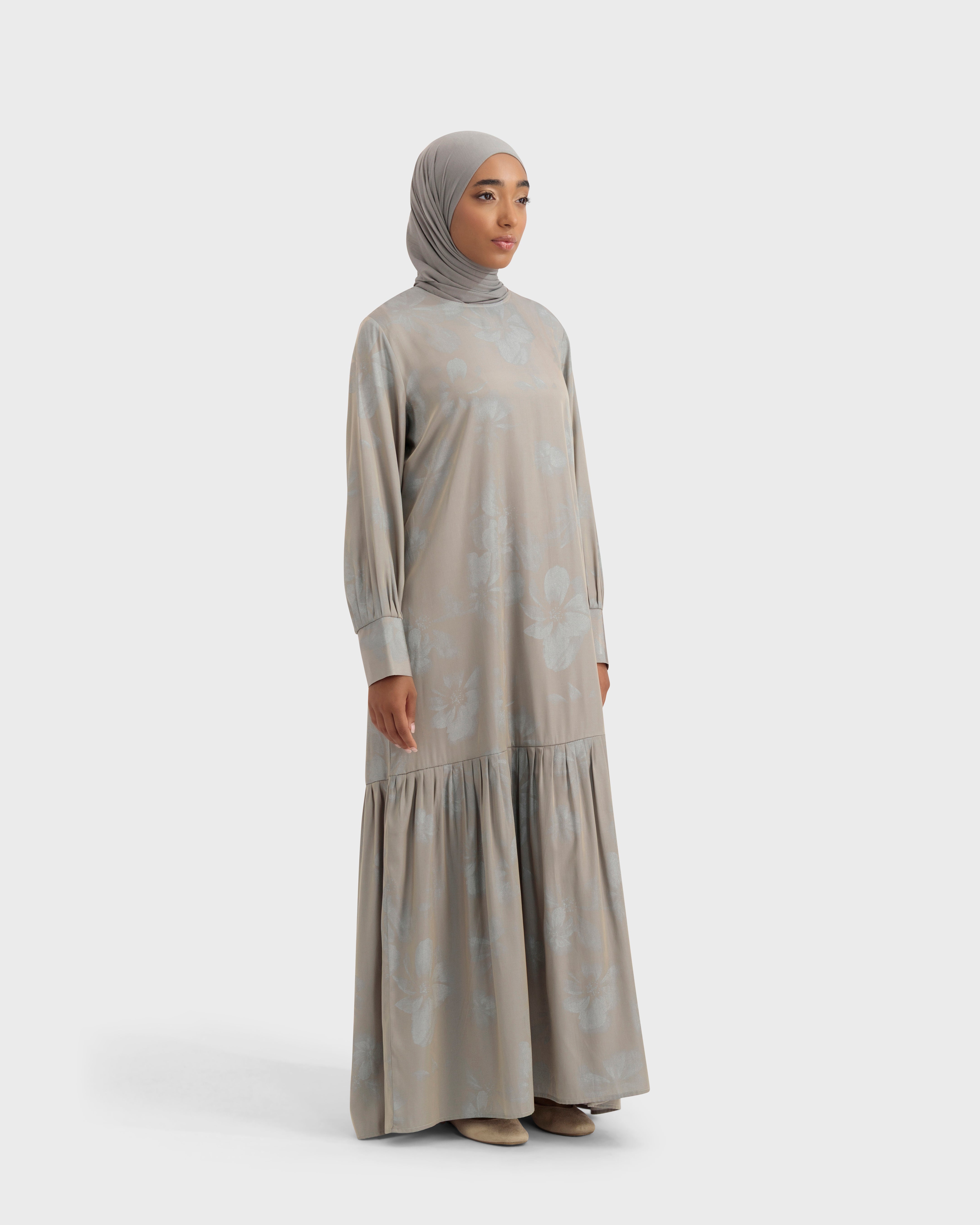 LUNA DRESS LIGHT TAUPE SHIMMER
