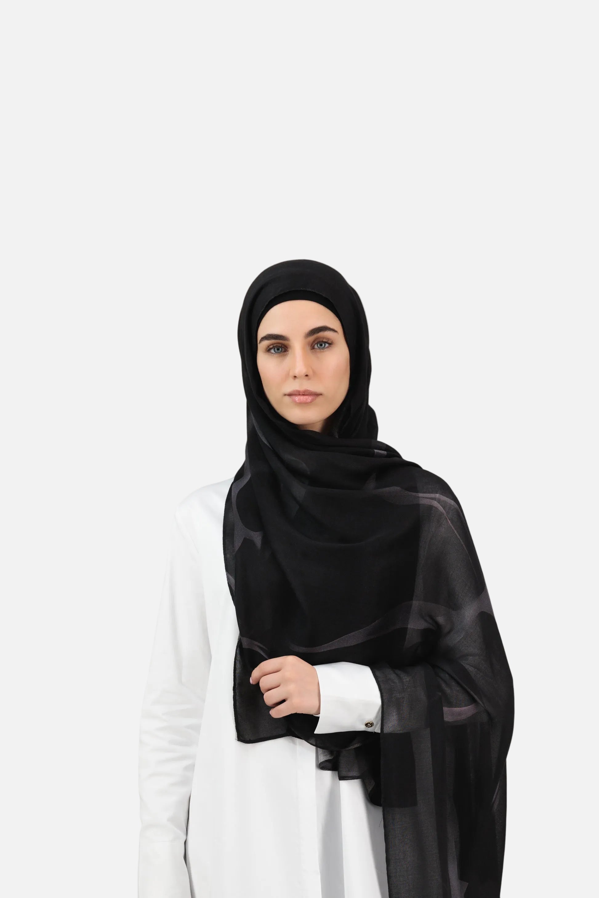 Woven Modal Black Print