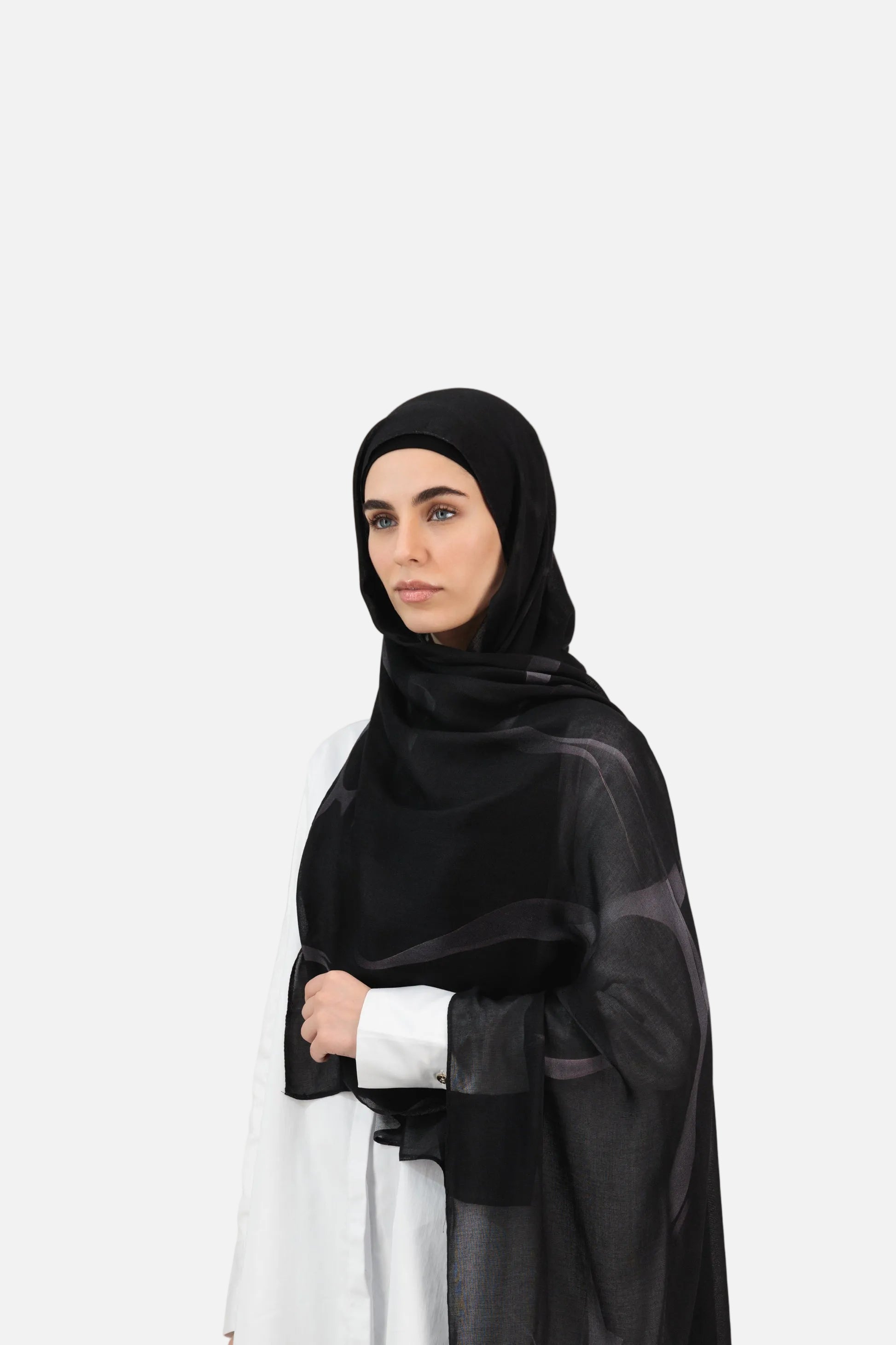 Woven Modal Black Print