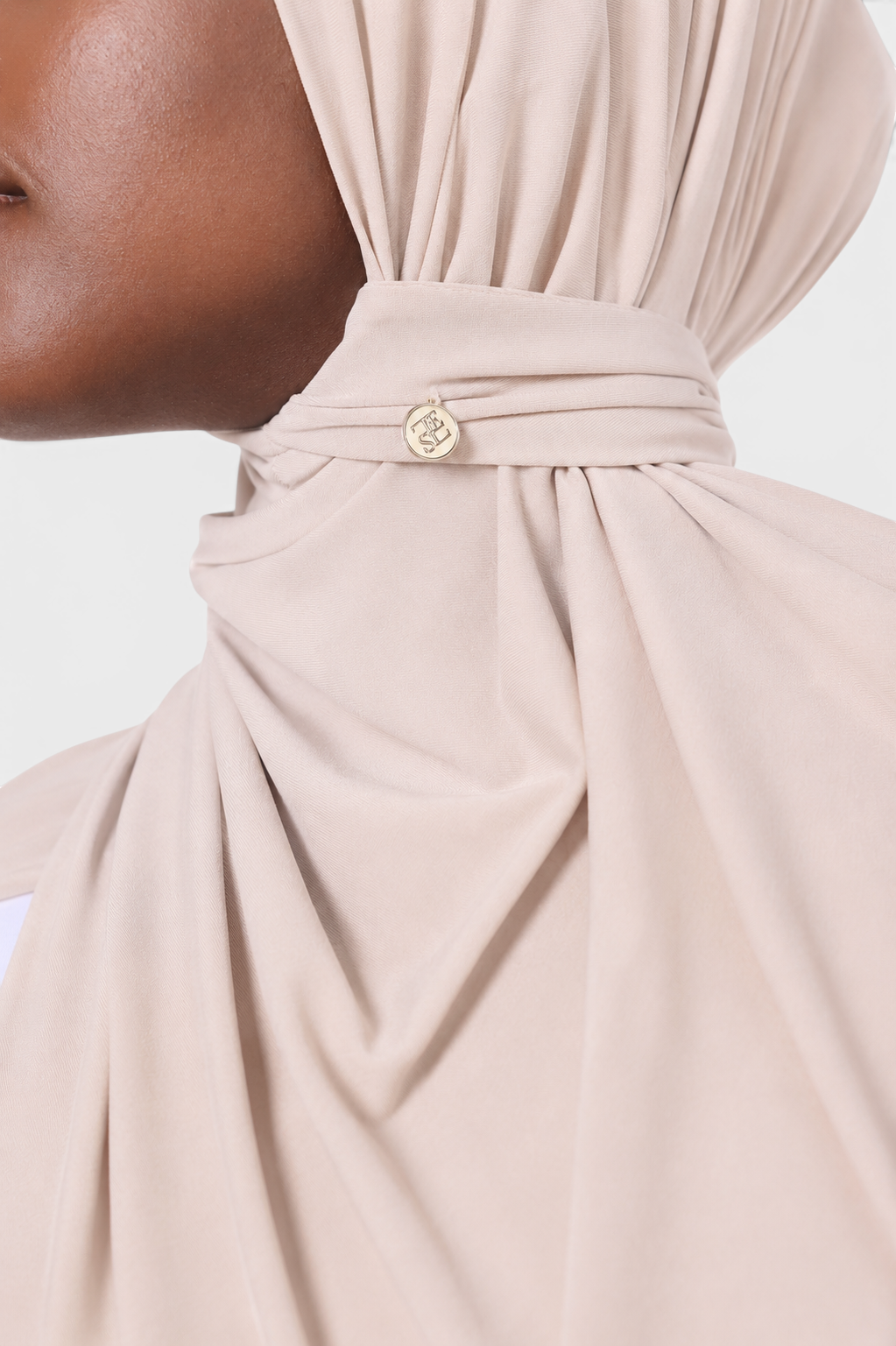 MODAL PULL ON SCARF LONG <span>CHAMPAGNE BEIGE</span>