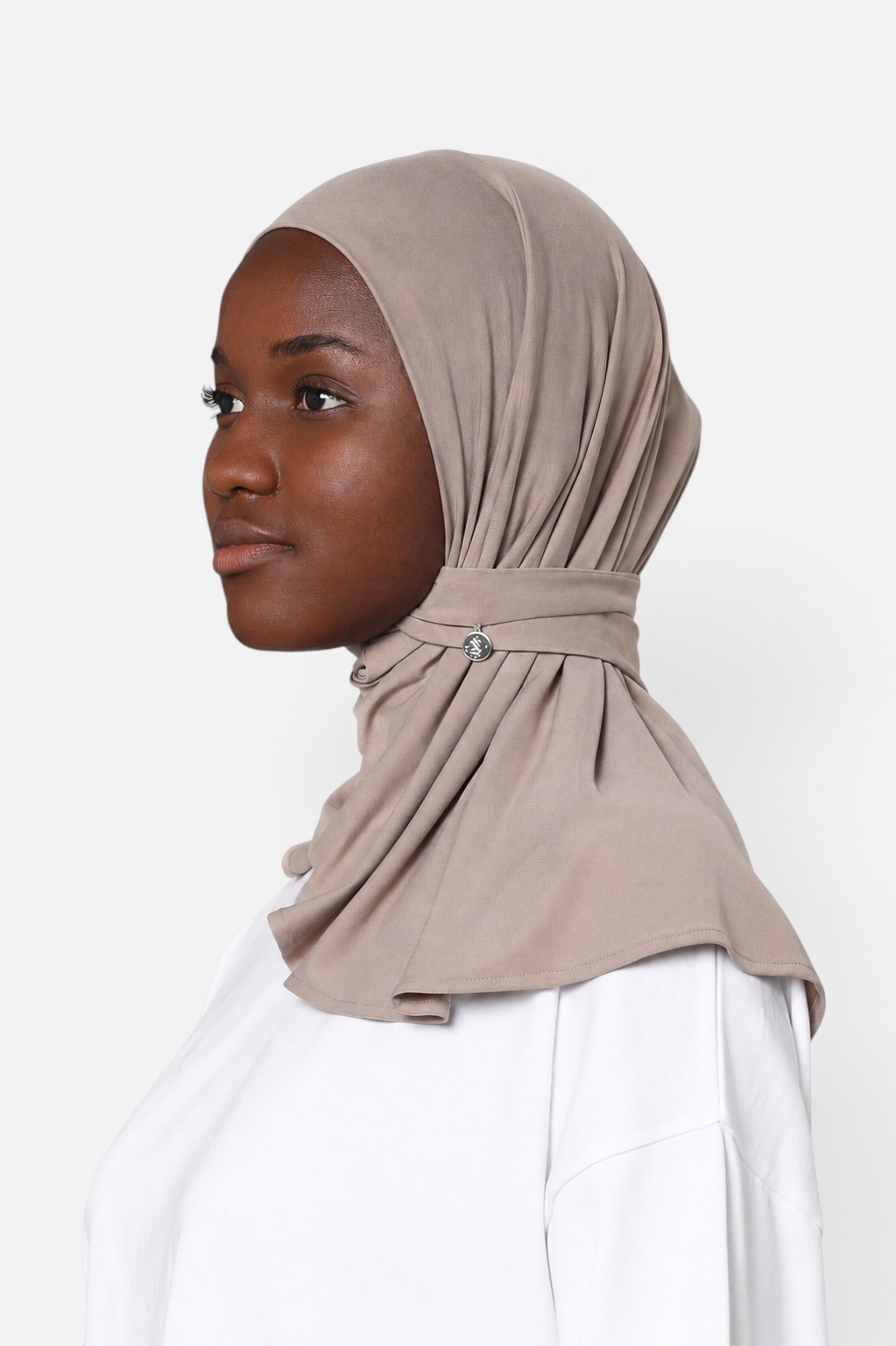 MODAL PULL ON SCARF SHORT <span>KHAKI</span>