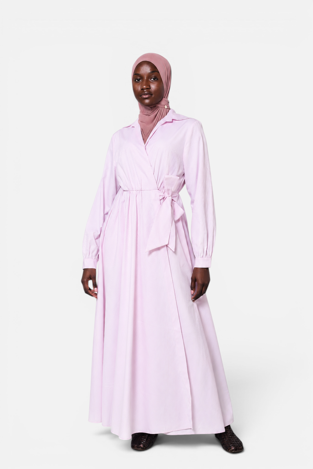 SOFIA WRAP DRESS <span>SOFT PINK</span>