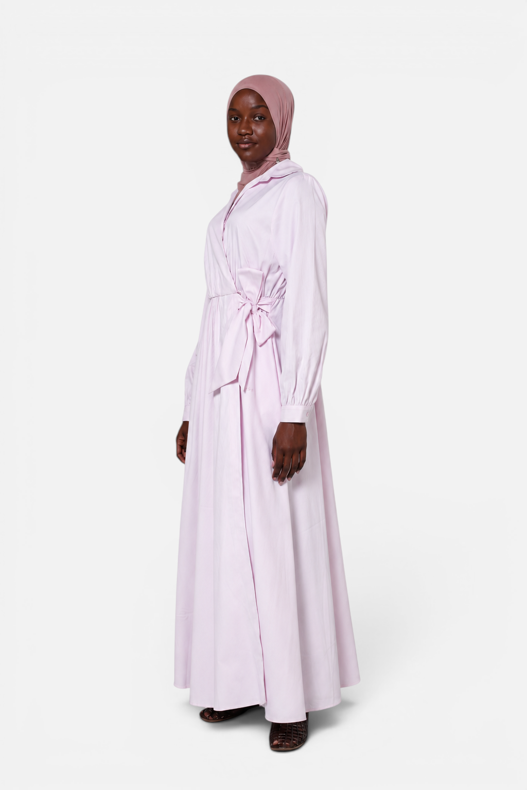 SOFIA WRAP DRESS <span>SOFT PINK</span>