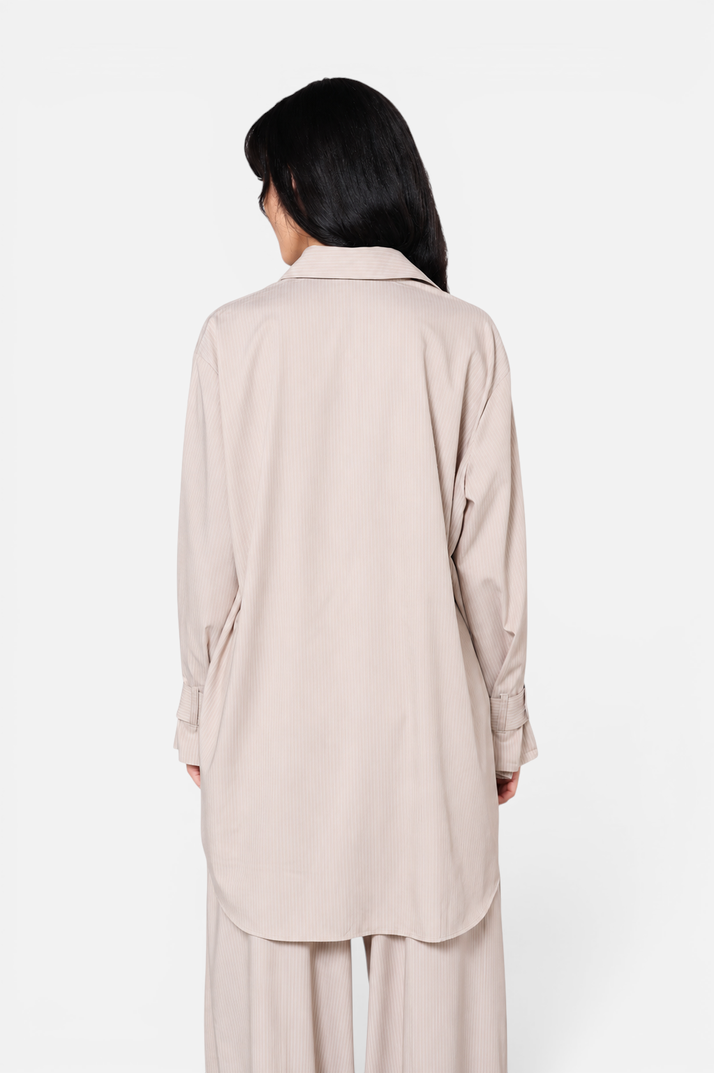 SALMIA SHIRT <span>KHAKI WHITE STRIPES</span>