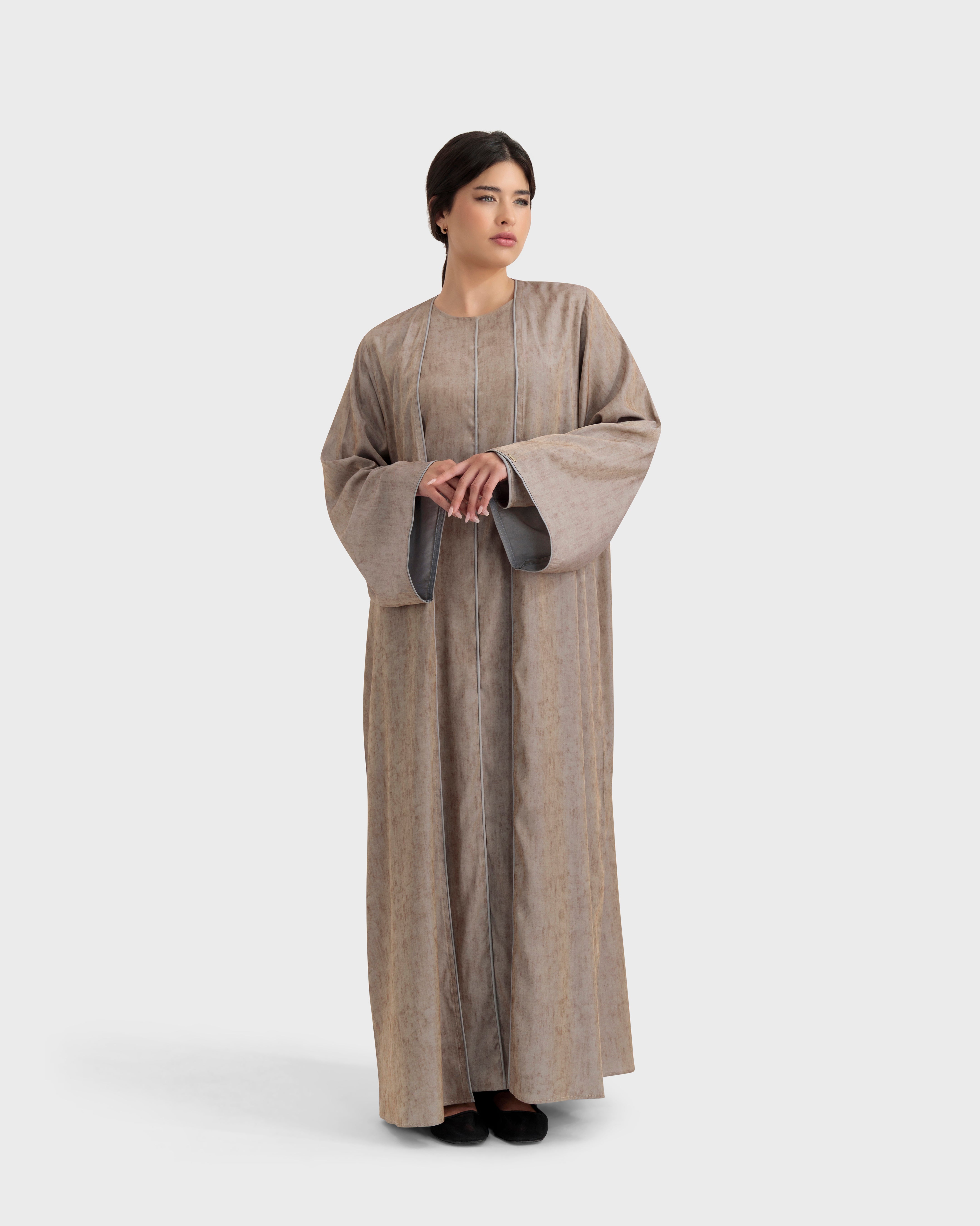 MOANA DRESS ASH BROWN PRINTED