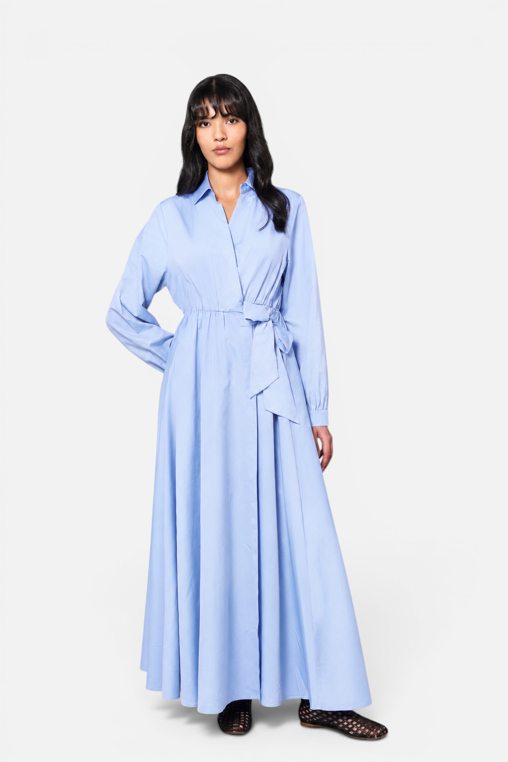 SOFIA WRAP DRESS <span>SOFT BLUE</span>