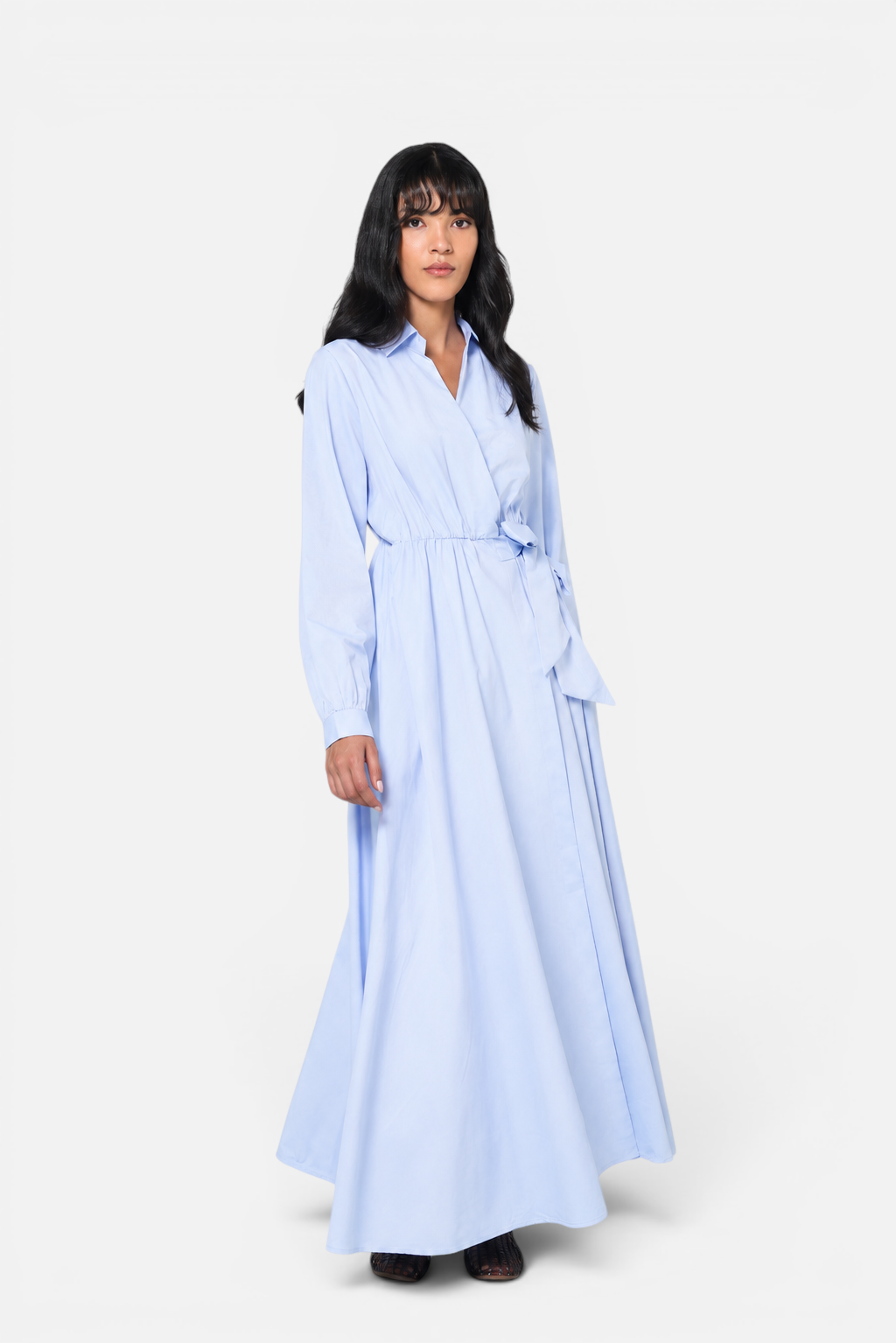 SOFIA WRAP DRESS <span>SOFT BLUE</span>