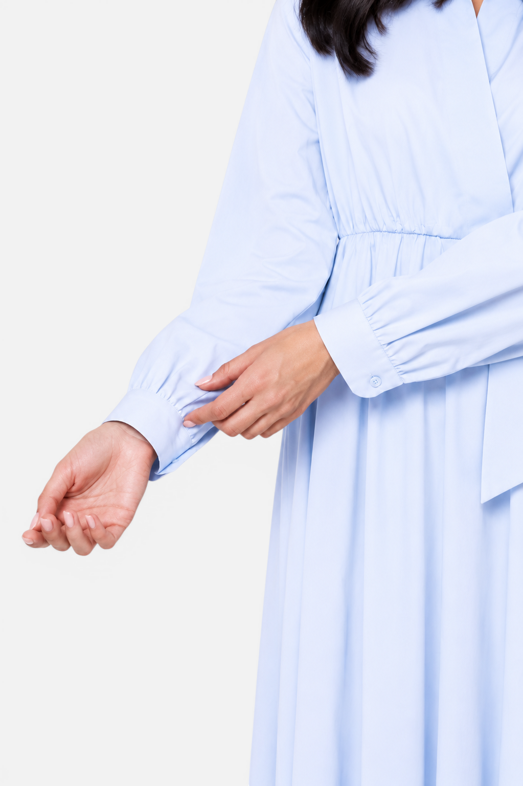 SOFIA WRAP DRESS <span>SOFT BLUE</span>
