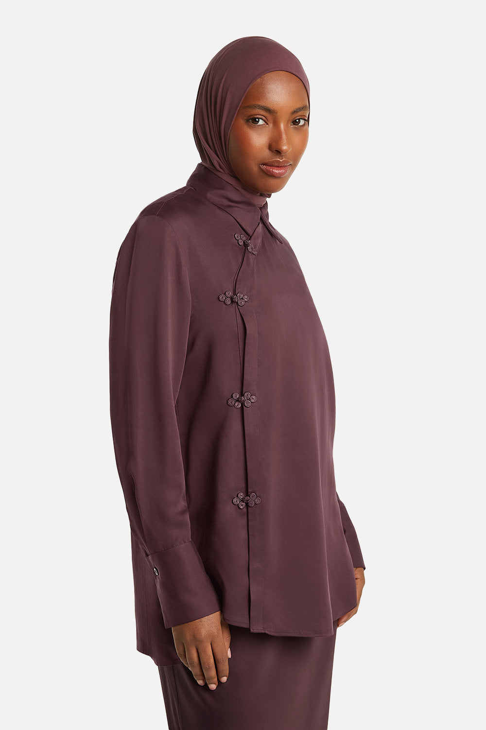 LAYLA BLOUSE <span>DARK MULBERRY</span>