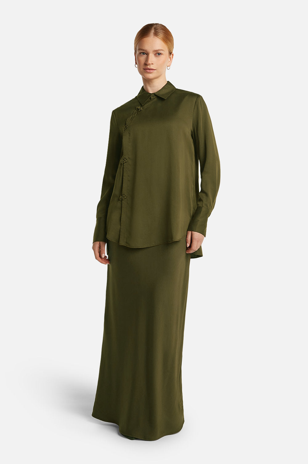 LAYLA BLOUSE <span>DEEP OLIVE</span>