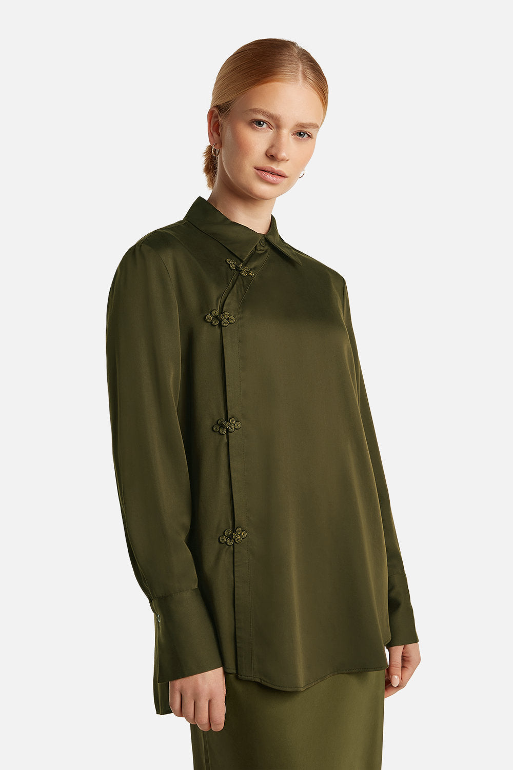 LAYLA BLOUSE <span>DEEP OLIVE</span>