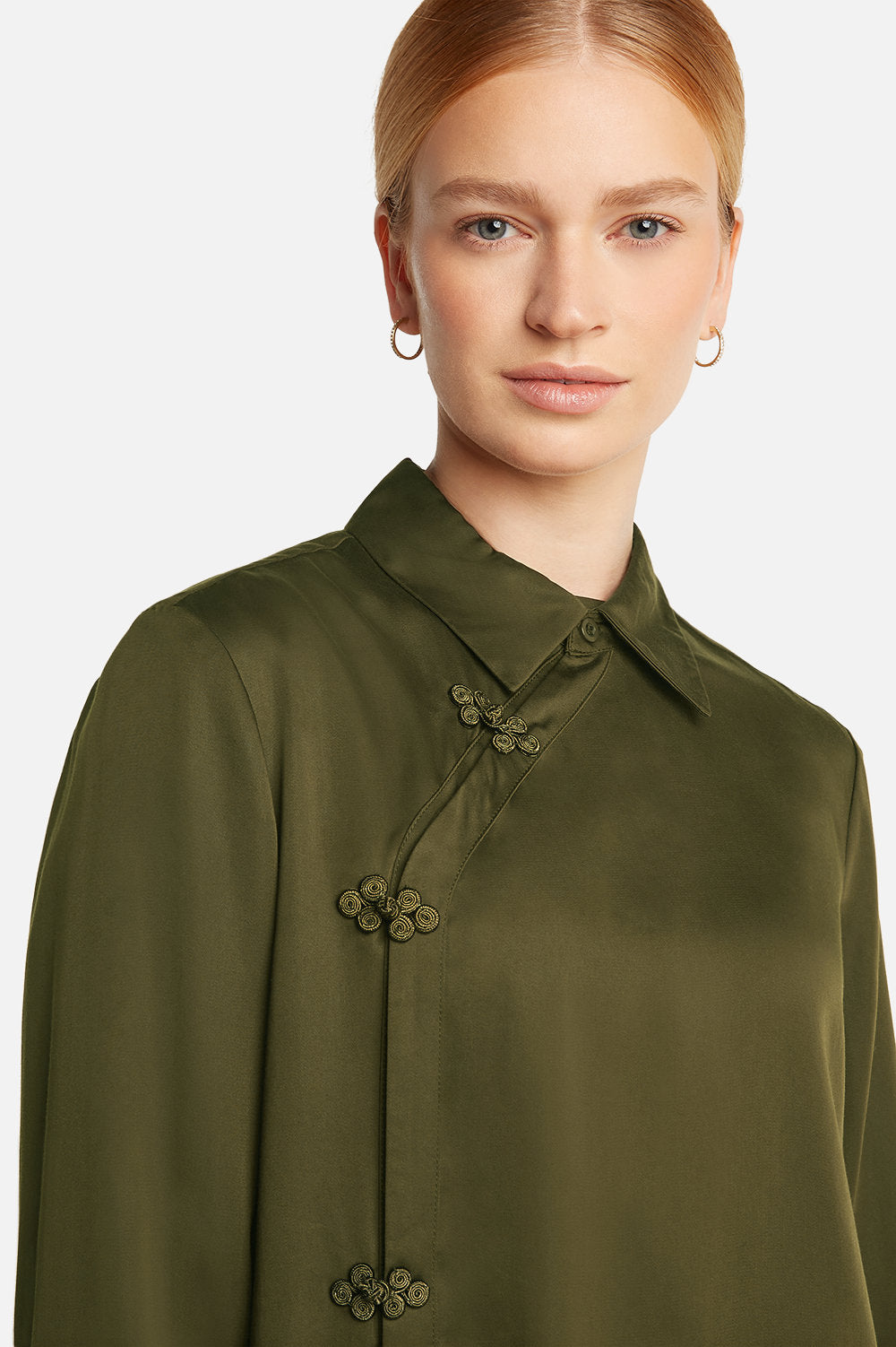 LAYLA BLOUSE <span>DEEP OLIVE</span>