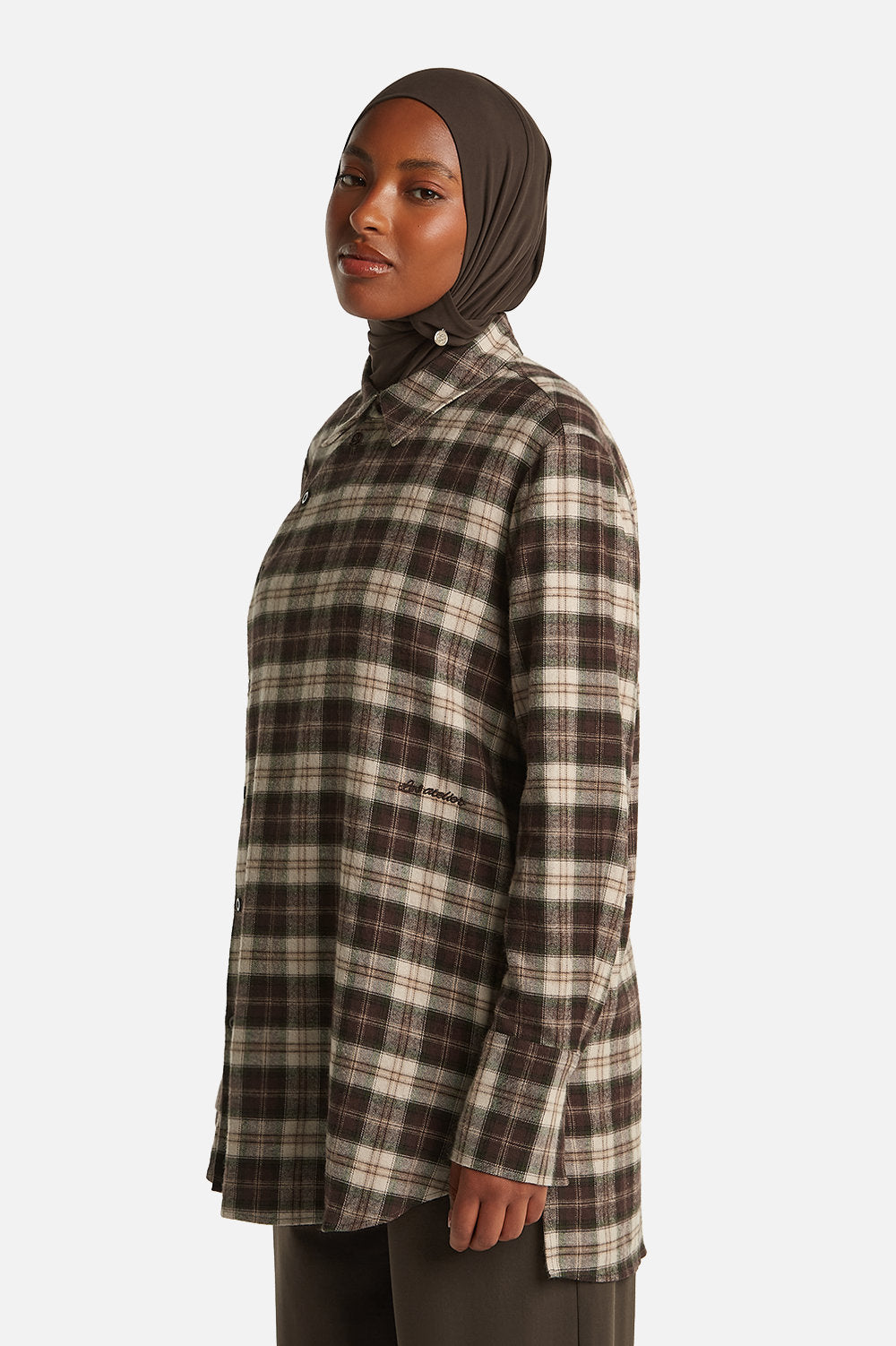 SEMIA BLOUSE <span>AUBERGINE PLAID</span>