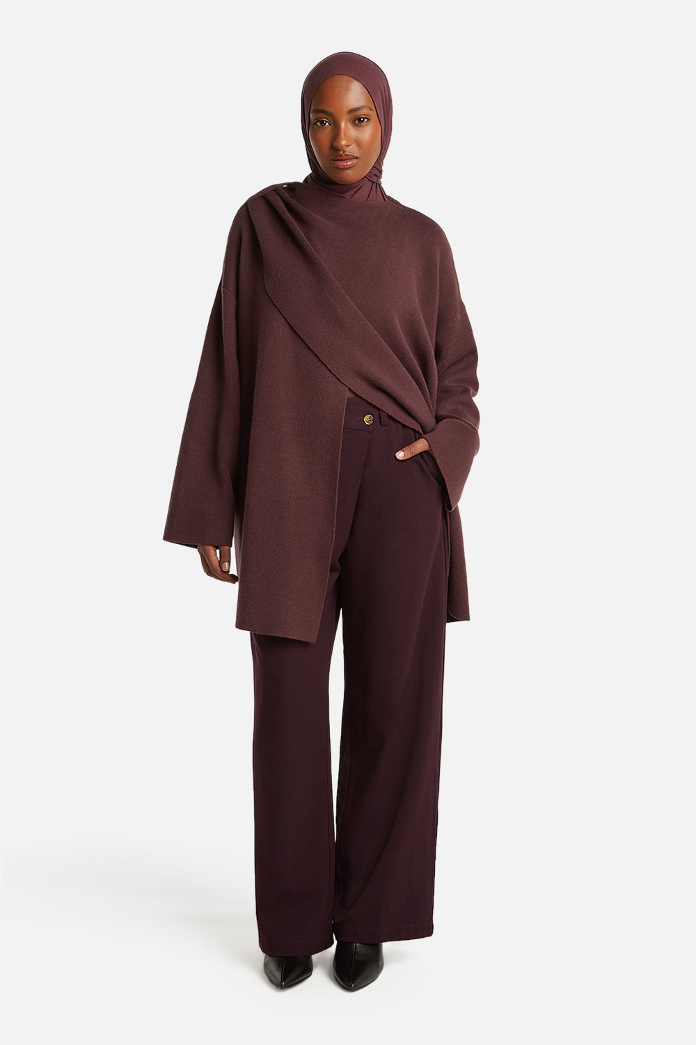 SERENA WRAP PANTS <span>DARK MULBERRY</span>