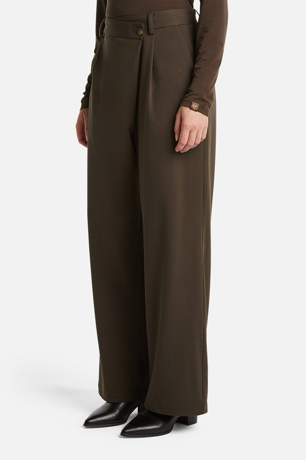 SERENA WRAP PANTS <span>ESPRESSO</span>