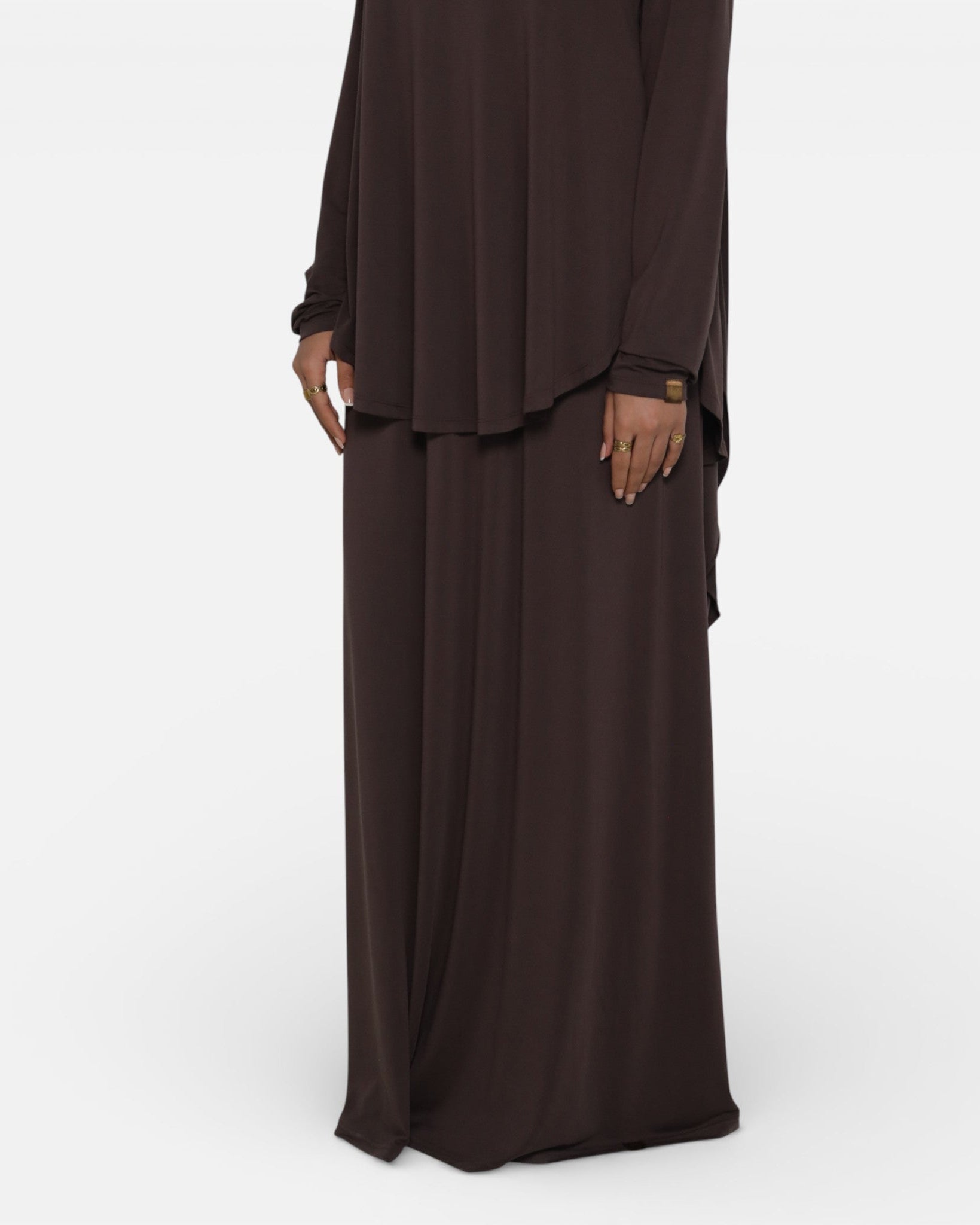 SERINE MODAL SKIRT <span>CACAO BROWN</span>