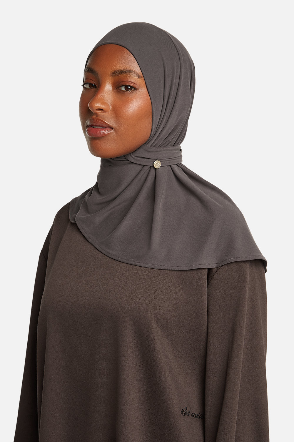 MODAL PULL ON SCARF SHORT <span>SMOKEY TAUPE</span>