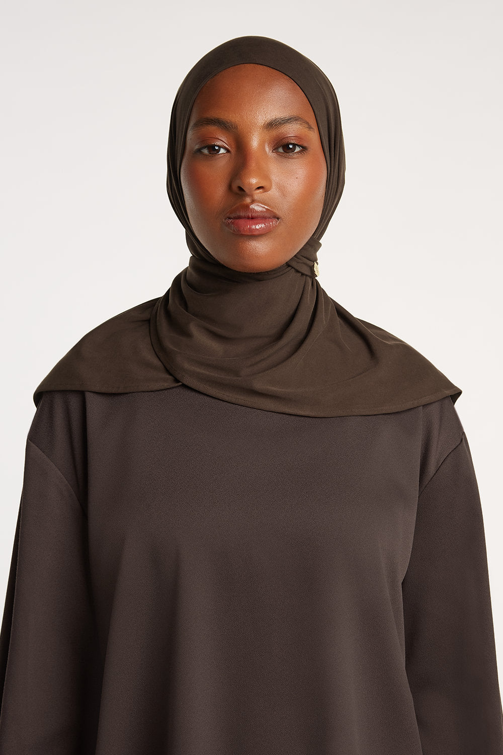 MODAL PULL ON SCARF SHORT <span>ESPRESSO</span>