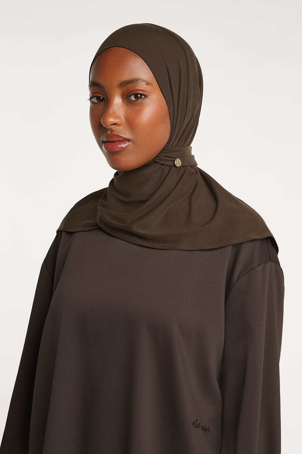 MODAL PULL ON SCARF SHORT <span>ESPRESSO</span>