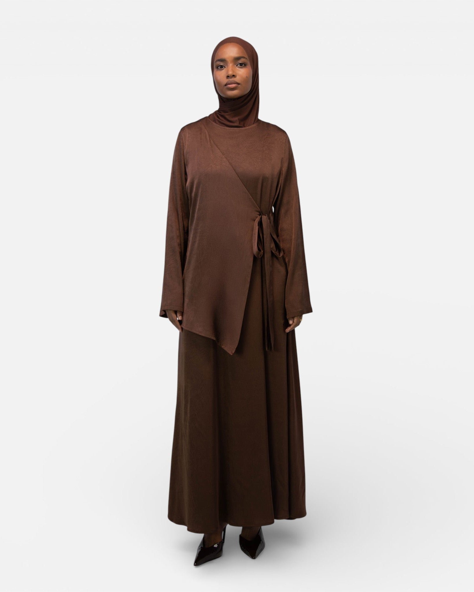 AYA DRESS <span>CHOCOLATE BROWN</span>