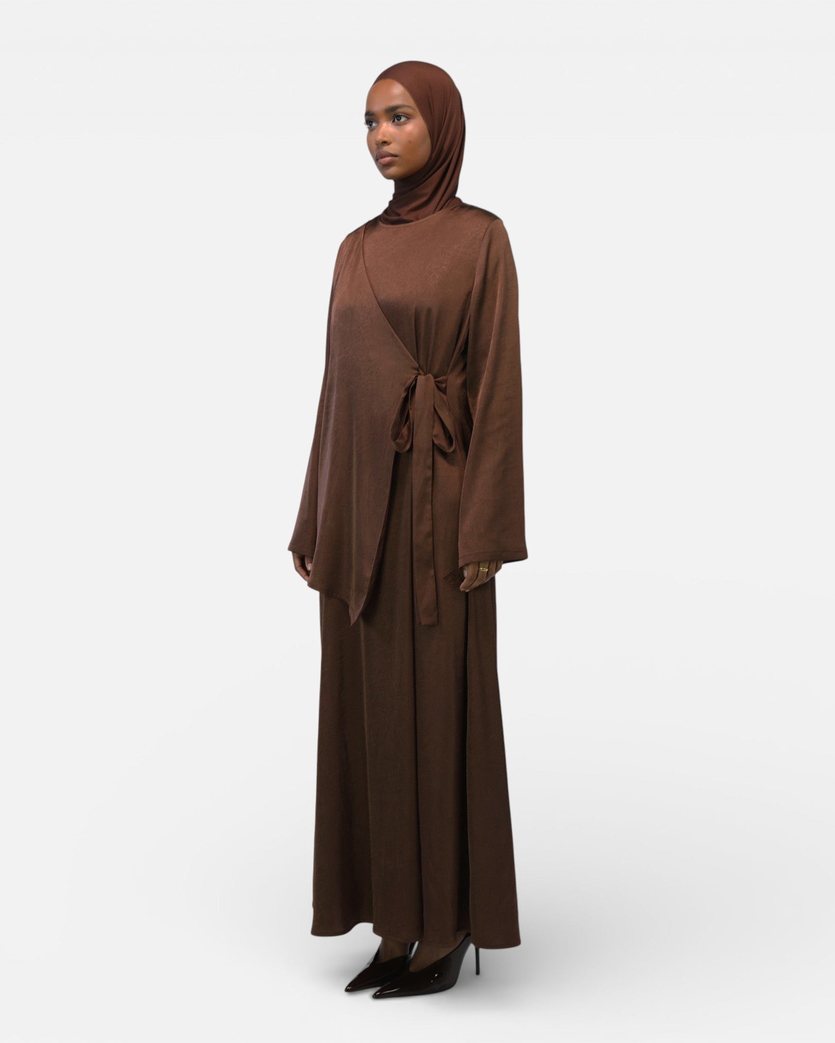AYA DRESS <span>CHOCOLATE BROWN</span>