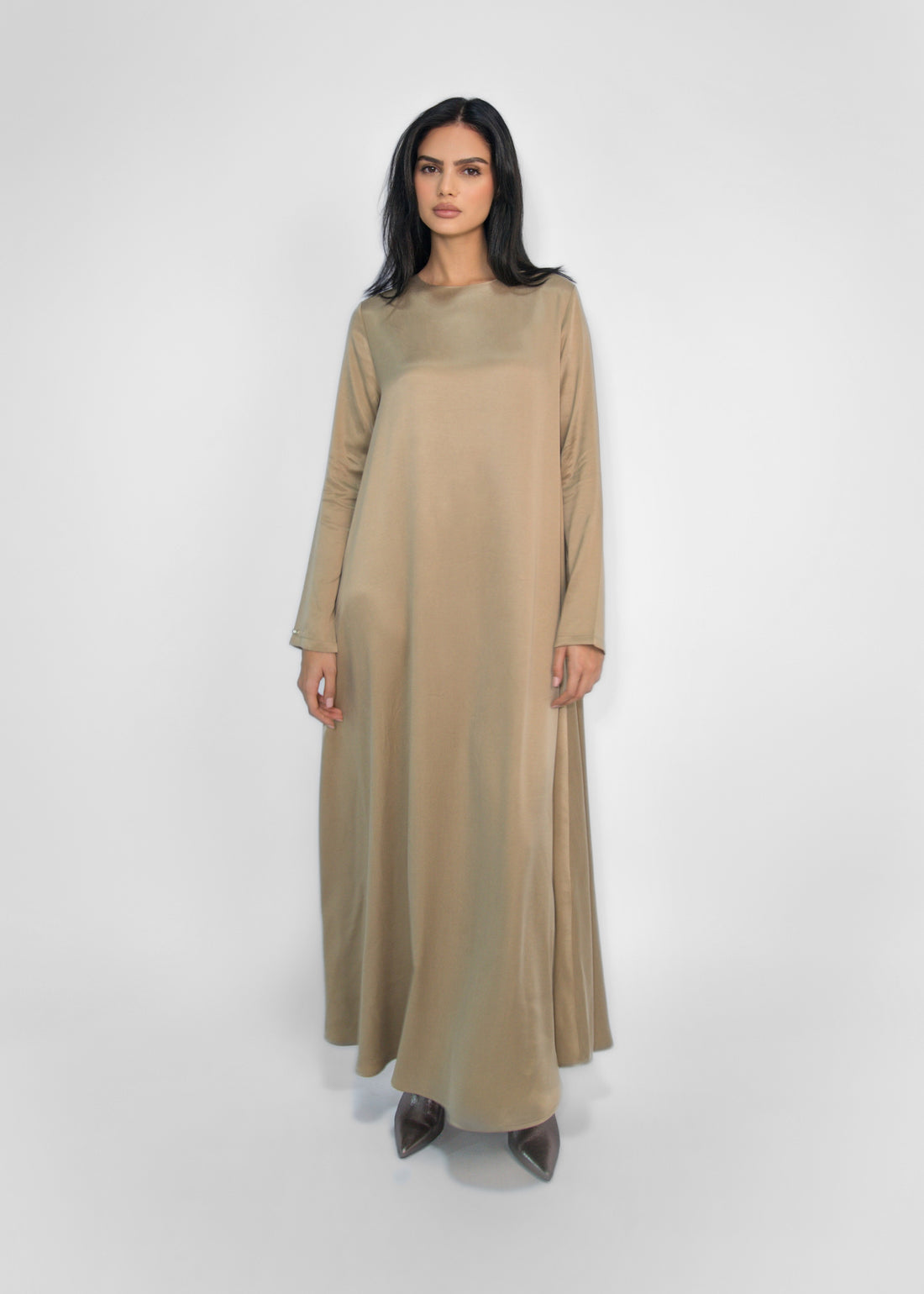 CORAL DRESS KHAKI GOLD